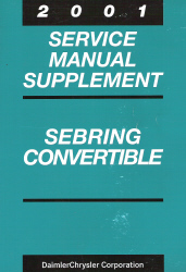 2001 Chrysler Sebring Convertible Service Manual Supplement