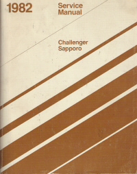 1982 Dodge Challenger & Sapporo Service Manual