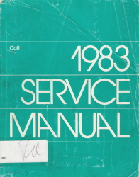 1983 Dodge Colt Factory Service Manual