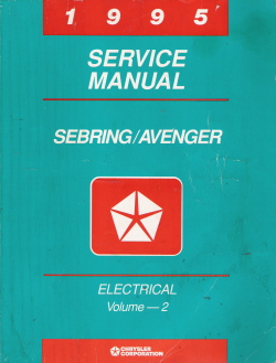 1995 Chrysler Sebring / Avenger Electrical Service Manual Volume -2