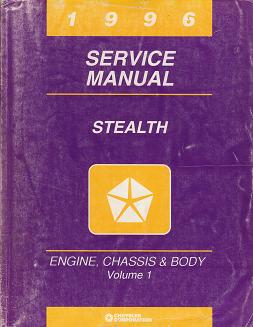 1996 Dodge Stealth Service Manual Engine, Chassis & Body Volume 1