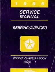 1996 Chrysler Sebring & Dodge Avenger Service Manual