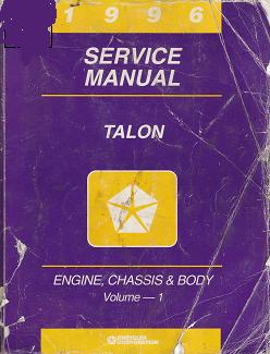 1996 Eagle Talon Service Manual - 2 Volume Set