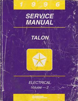 1996 Eagle Talon Service Manual Electrical Volume 2