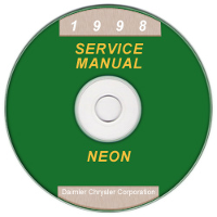 1998 Dodge/Plymouth Neon (PL) Service Manual on CD-ROM