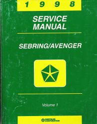 Chrysler / Dodge 1998 Sebring / Avenger Factory Service Manual - 2 Volume Set - Softcover