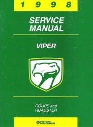 1998 Dodge Viper Coupe and Roadster Factory Service Manual