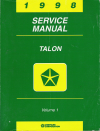 1998 Eagle Talon Factory Service Manual - 2 Volume Set
