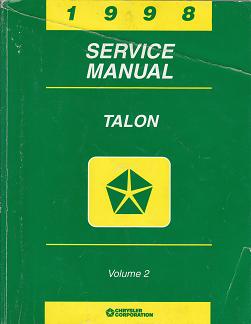 1998 Eagle Talon Service Manual Electrical Volume 2