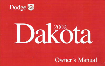 2002 Dodge Dakota Factory Owner's Manual
