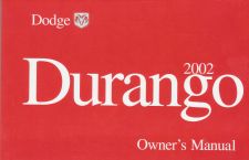 2002 Dodge Durango Owner's Manual