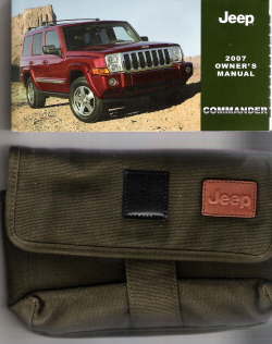 2007 Jeep Commander Owner's Manual with Case
