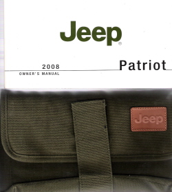 2008 Jeep Patriot Owner's Manual