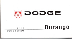 2008 Dodge Durango Factory Owner's Manual with Case