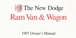 1997 Dodge Ram Van & Wagon Owner's Manual Kit