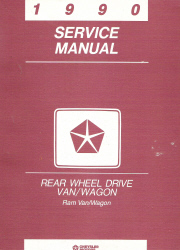 1990 Dodge Rear Wheel Drive Van/Wagon Service Manual