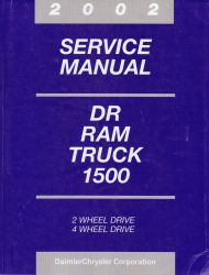 2002 Dodge DR Ram Truck 1500 only Factory Service Manual
