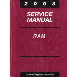 2003 Dodge Ram 1500, 2500, 3500 Truck Factory Service Manual - 2 Volume Set