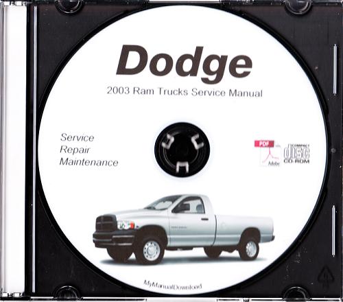 2003 Dodge Ram Truck Service Manual - CD ROM
