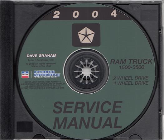 2004 Dodge Ram Truck Service Manual- CD ROM