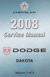 2008 Dakota (ND) Service Manual - 3 Volume Set