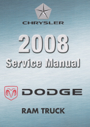 2008 Dodge Ram Full Size Truck D1/DC/DH/DM/DR Body Service Manual - 6 Volume Set
