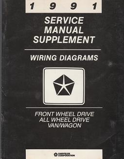 1991 Chrysler Front  Wheel Drive All Wheel Drive Van / Wagon Wiring Diagrams Service Manual Supplement