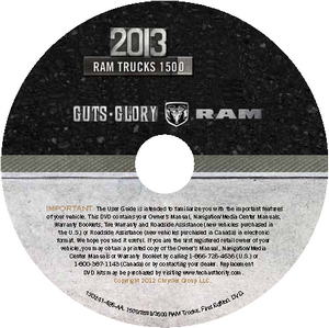 2013 Dodge Ram Truck 1500 Factory Service Manual - CD-ROM