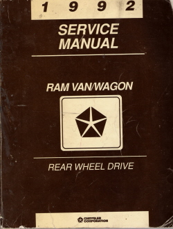 1992 Chrysler Dodge Van / Wagon (RWD) Service Manual