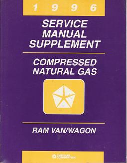 1996 Dodge Ram Van / Wagon Compressed Natura Gas Service Manual Supplement