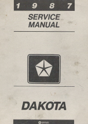 1987 Dodge Dakota Service Manual