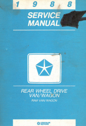1988 Dodge Ram Van/Wagon Service Manual