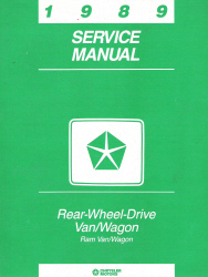 1989 Dodge Ram Van/Wagon Service Manual
