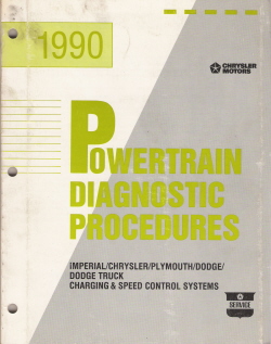 1990 Imperial, Chrysler, Plymouth, Dodge, RAM Truck Charging & Speed Control Systems Powertrain Diagnostic Procedures Manual