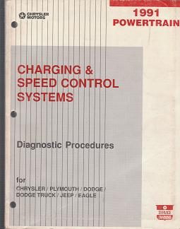 1991 Chrysler / Plymouth / Dodge / Jeep / Eagle Charging & Control Speed System Powertrain Diagnostic Procedures