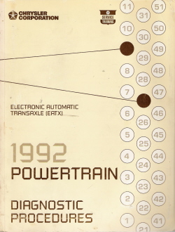 1992 Chrysler Electronic Automatic Transaxle (EATX) Powertrain Diagnostic Procedures Manual