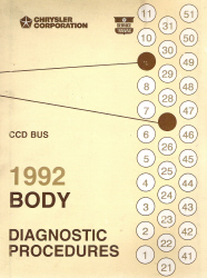 1992 Chrysler CCD BUS Body Diagnostic Procedures Manual