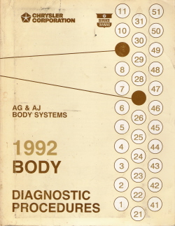 1992 Chrysler AG & AJ Body Systems Diagnostic Procedures Manual
