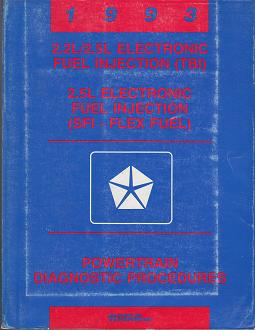 1993 Chrysler  2.2L / 2.5L Electronic Fuel Injection (TBI) 2.5 Electronic Fuel Injection (SFI - Flex Fuel) Powertrain Diagnostic Procedures