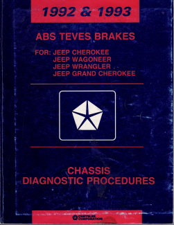 1992 - 1993 Jeep ABS Teves Brakes Chassis Diagnostic Procedures Manual