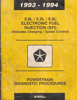 1993 - 1994 3.9 / 5.2L / 5.9L Electronic Fuel Injection (SFI) Powertrain Diagnostic Procedures