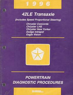 1996 Chrysler Concorde / LHS / New Yorker / Dodge Intrepid / Eagle Vision 42LE Transaxle Powertrain Diagnostic Procedures