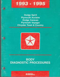 1993 - 1995 Dodge Spirit / Caravan / Plymouth Voyager / Acclaim / Chrysler Town & Country Body Diagnostic Procedures