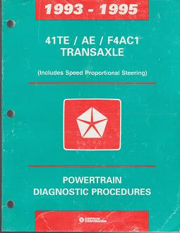 1993 - 1995 Chrysler / Dodge / Plymouth 41 TE / AE F4AC1 Transaxle Powertrain Diagnostic Procedures