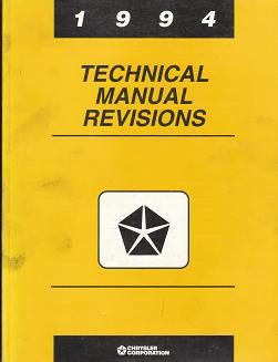 1994 Chrysler Technical Manual Revisions