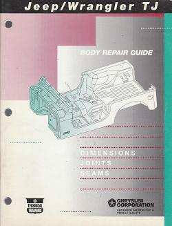 1996 Jeep Wrangler Dimensions, Joints & Seams Body Repair Guide