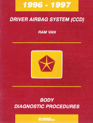1996 - 1997 Dodge Ram Van Driver Airbag System (CCD) Body Diagnostic Procedures