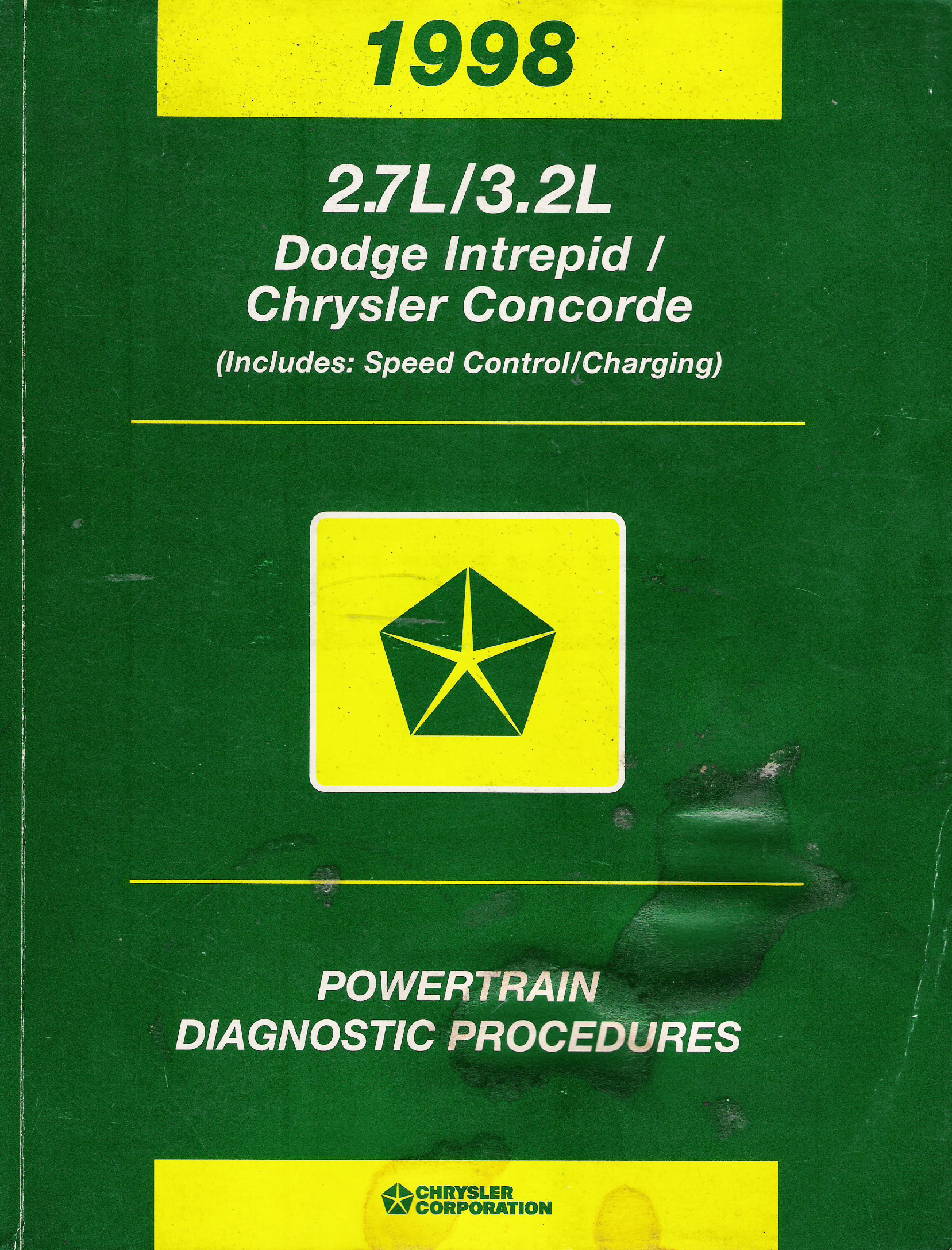 1998 Chysler Concorde/Dodge Intrepid 2.7L/3.2L Powertrain Diagnostic Procedures Manual