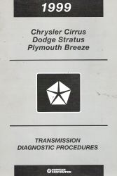 1999 Chrysler Cirrus / Dodge Stratus / Plymouth Breeze Transmission Diagnostic Procedures