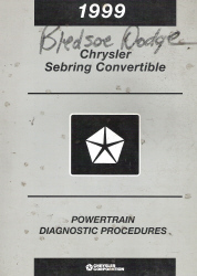 1999 Chrysler Sebring Convertible Powertrain Diagnostic Procedures